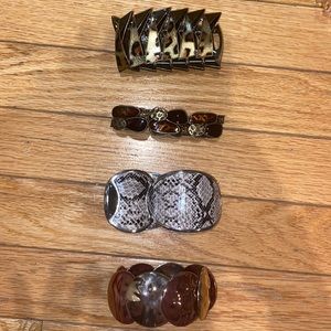 Animal print set of bracelets